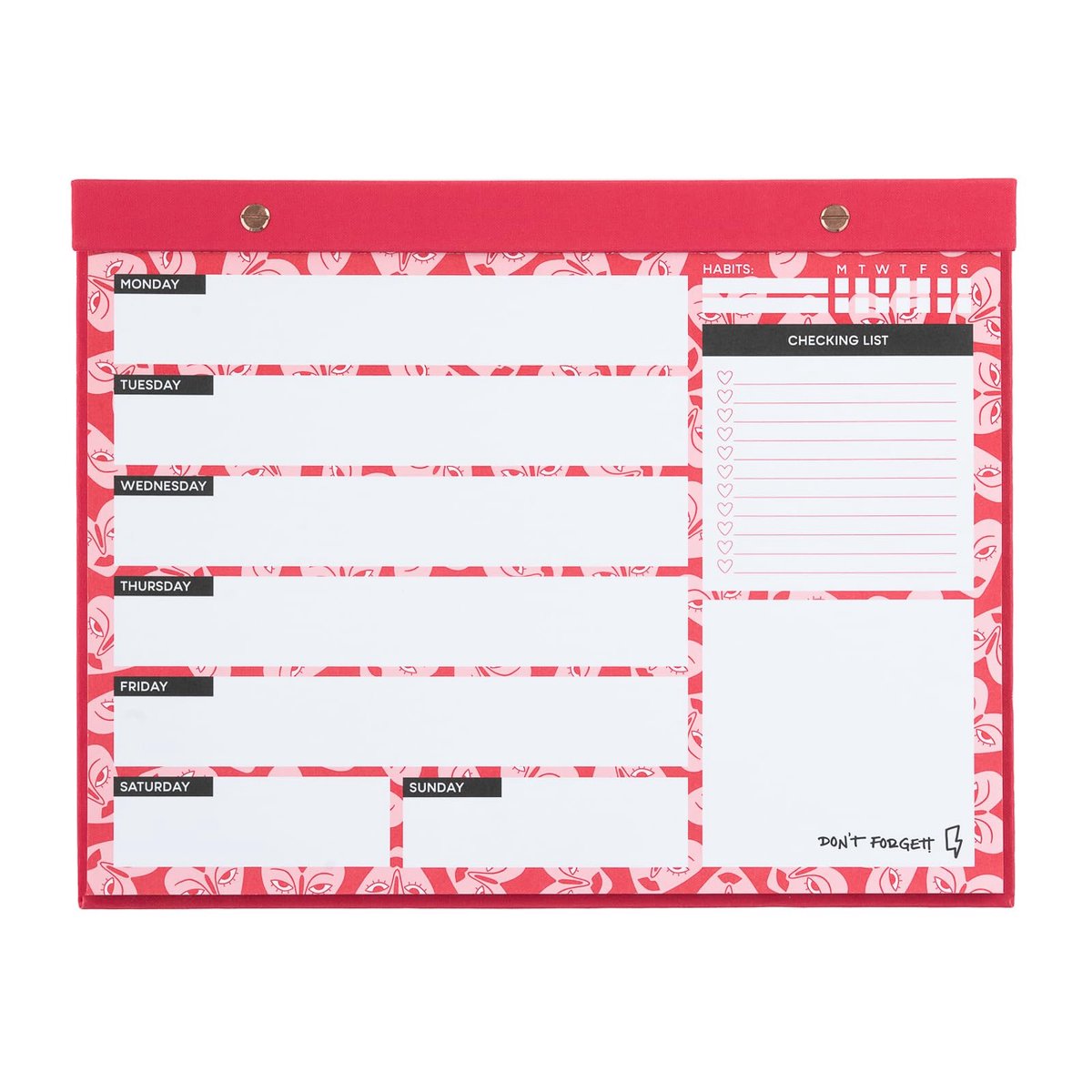 SnelShoppen - A4 Weekplanner Crvsh - Bureauplanner met 64 Afscheurbare Vellen - Tafelkalender voor Efficiënte Planning en Organisatie