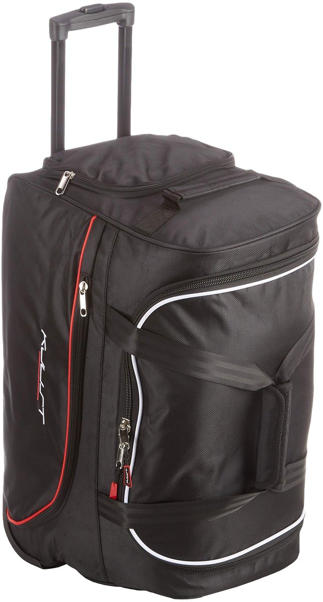 SnelShoppen - Kjust KJ12018 Reistas AW05TC - Ruime Reistas voor Weekendje Weg, Reis, Sport, Camping - Duurzaam Materiaal, Stijlvolle Zwart, 50L Inhoud