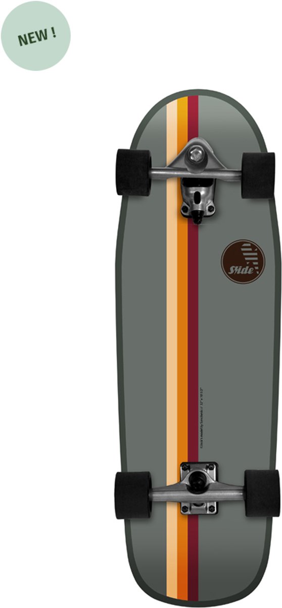 Slide SurfSkate Deep-Concave 32″ Surf Skateboard Veelkleurig