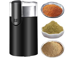 Elektrische Koffiemolen - Maalmachine Keuken - Verse Koffie Malen - Doorzichtig Deksel - Compact Ontwerp - Zwart