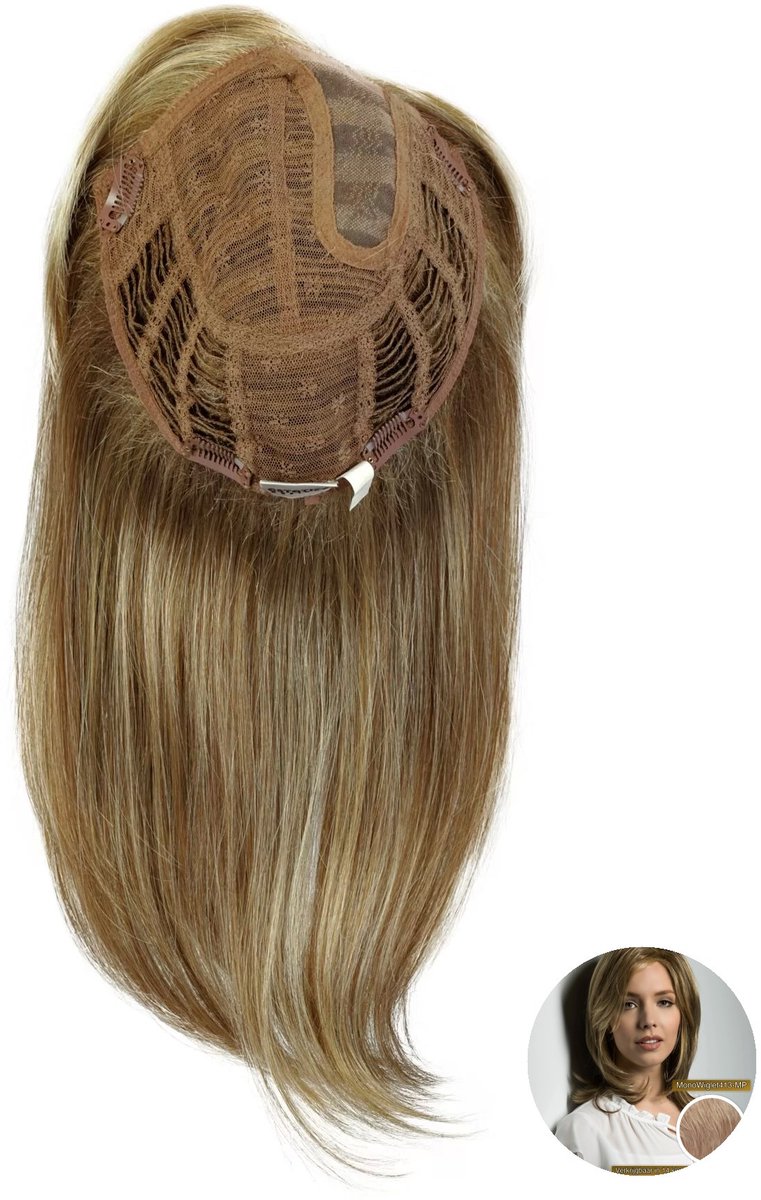 Estetica Designs Mono Wiglet - Kort, Bruin Gemêleerd, Synthetisch, Kapsel