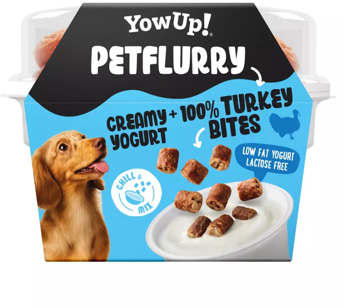 YowUp! PetFlurry Kalkoen - Romige Hondensnack