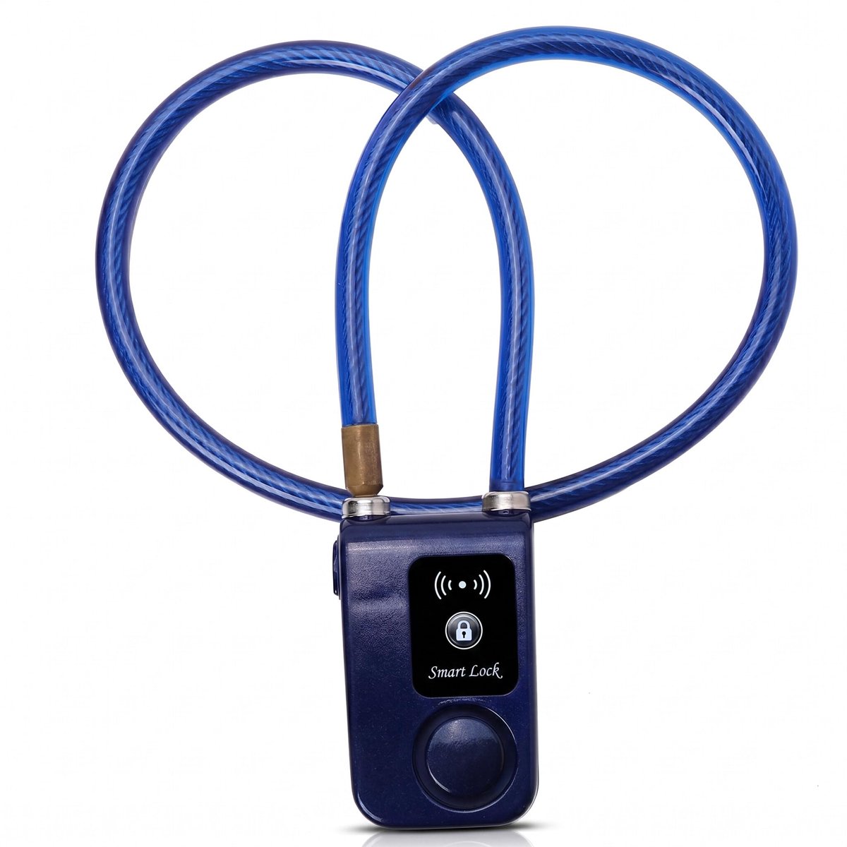 SnelShoppen - Fietsslot Bluetooth Smart Lock met App-Bediening, Anti-Diefstal Alarm 105 dB, Kettingslot voor Fiets en Motor, Blauw, Geschikt voor iOS