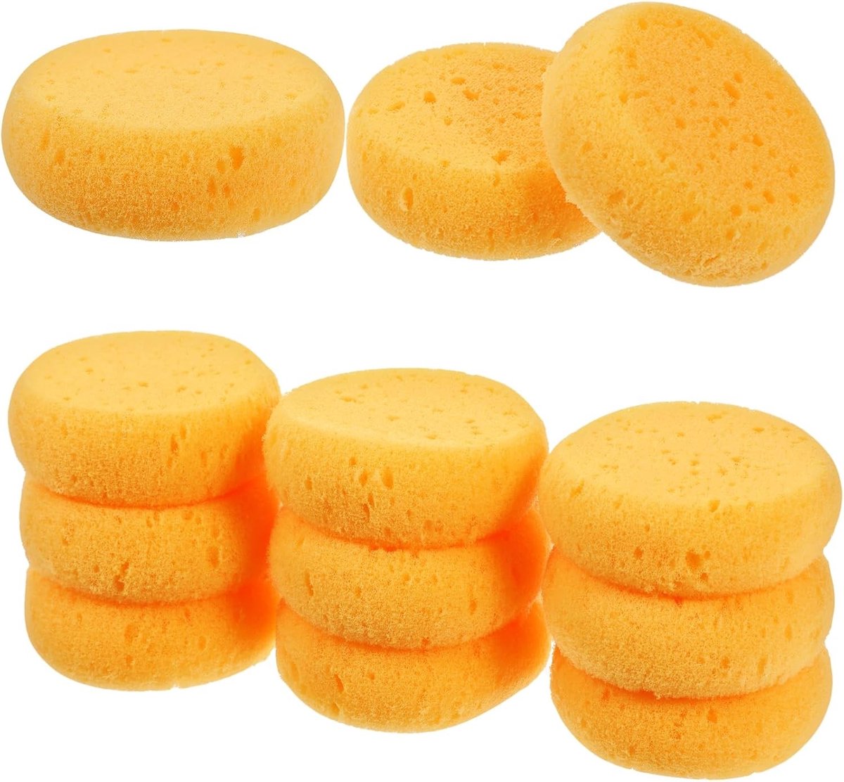 Set van 12 Ronde Sponsen voor Schilderen en Schoonmaken, Elastische Sponsen voor Keramiek, Keuken en Creatieve Klussen