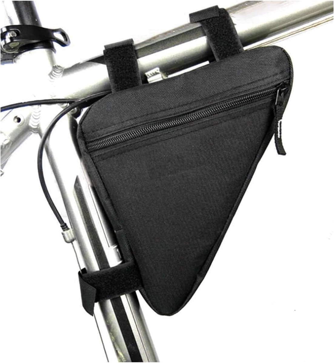 KZQ Fietstas - Waterdichte frametas, opbergtas voor de bovenbuis - Lichtgewicht en duurzaam - Geschikt voor mountainbikes, racefietsen en dagelijks gebruik - 21-delige set - Zwart