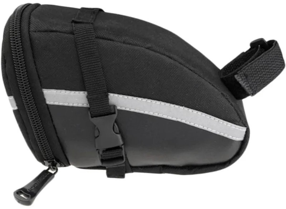 Zadeltassen voor fiets, fietstas zadel, reflecterende zadeltas racefiets met fiets voor racefietsen, mountainbikes, stadsfietsen, vouwfietsen (15 x 10,5 x 9 cm)