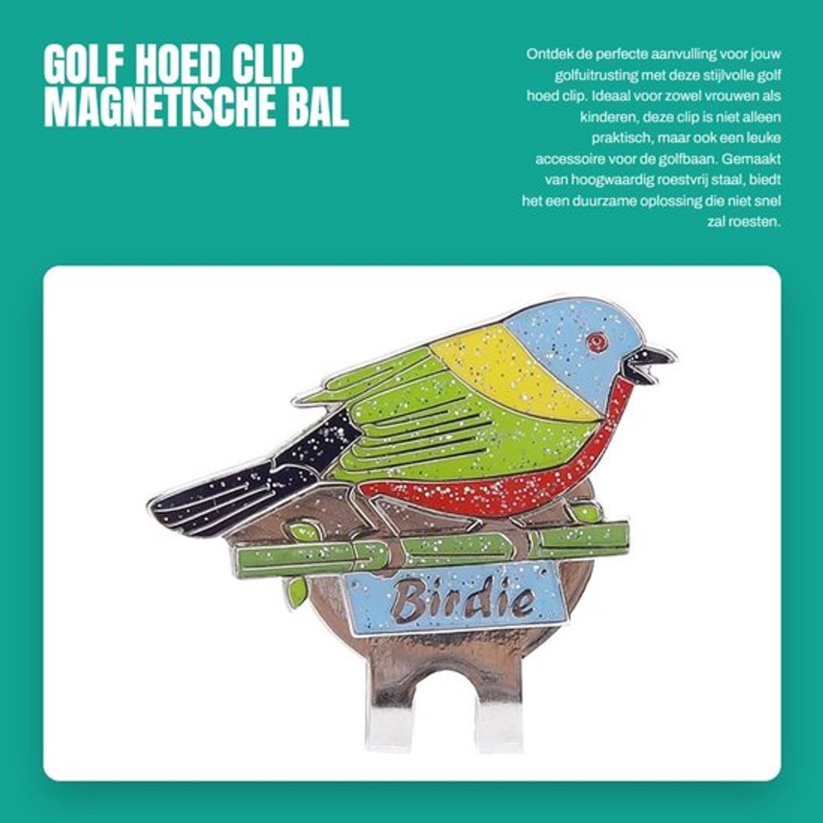 Golfbalmarker Magnetisch - Golf Hoed Clip - Roestvrij Staal - Duurzaam - 6 Stijlen - Afneembare Marker - Golfaccessoire