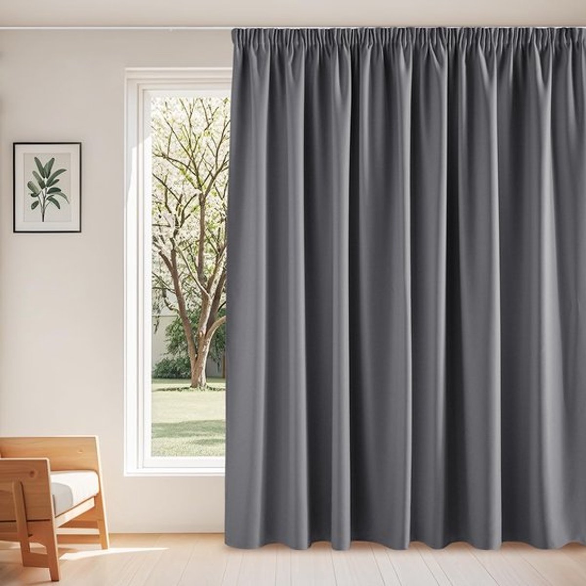 Verduisteringsgordijnen Warmte-isolerend - Gordijnen met Plooiband - 300B x 220H cm - Geschikt voor Woonkamer/Slaapkamer - Handwasbaar - Modern Design