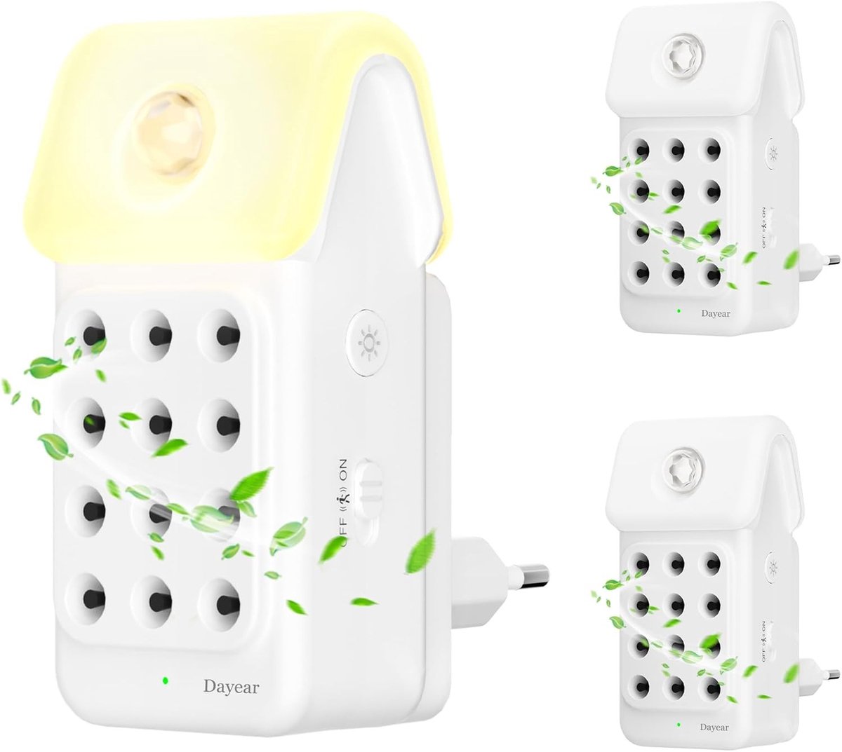 Draagbare Luchtreiniger met Negatieve Ionen en LED Bewegingssensor voor Kantoor, Kamer en