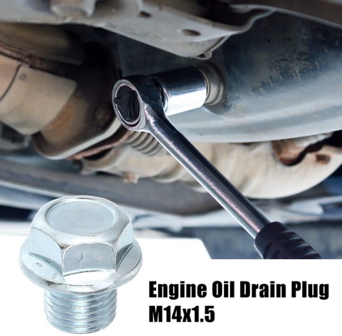 Afvoerplug M14x1.5 - Motorolie Afvoerplug - Zilveren Kleur - Staal - Eenvoudige Installatie - Goede Afdichtingsprestaties - Olieplug