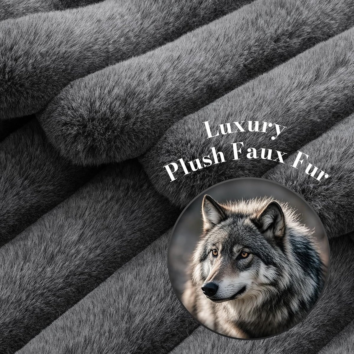 Lanqinglv Knuffeldeken Flauschig Deken Grijs, Dikke Knuffeldeken Plüsch Flanel Deken, Zachte Warme Winter Couchdeken - ShopVlot