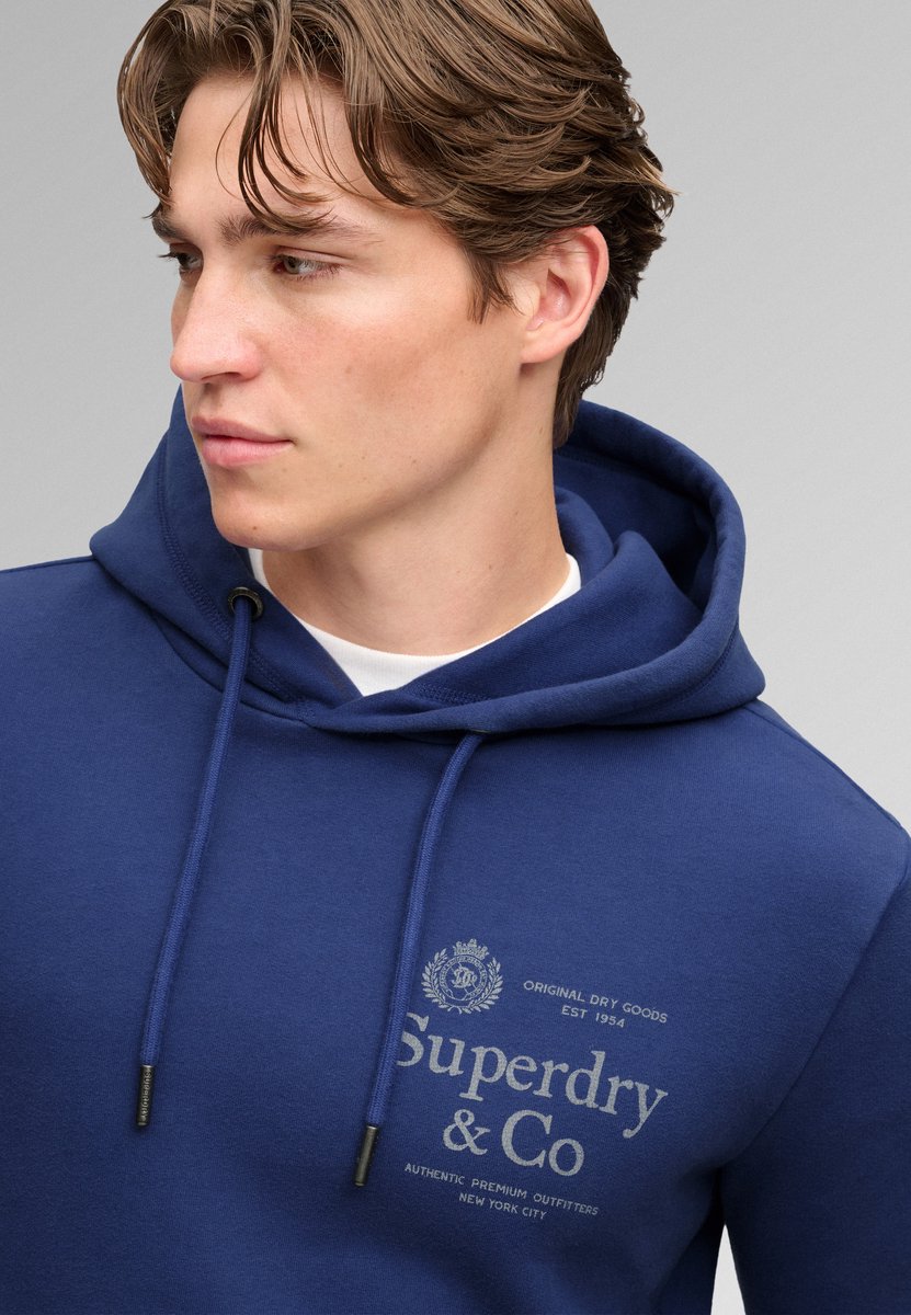 Superdry 1954 Company Relaxed Hoodie Heren Hoodies Topblauw
