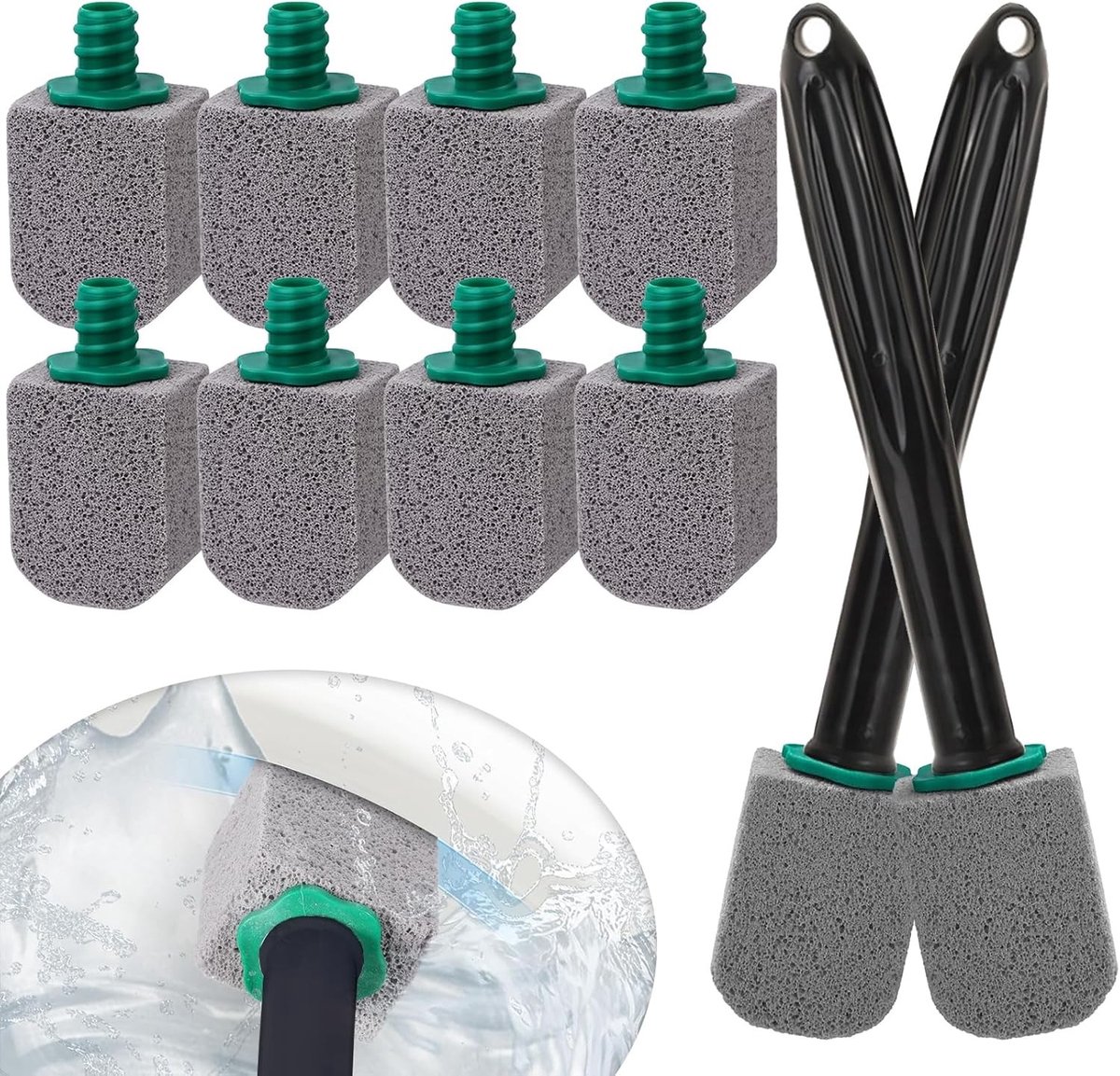 Effectieve Pumice Stone Toilet Cleaner Set van 10 Stuks met Handvatten voor Grondige Toiletreiniging en Onderhoud