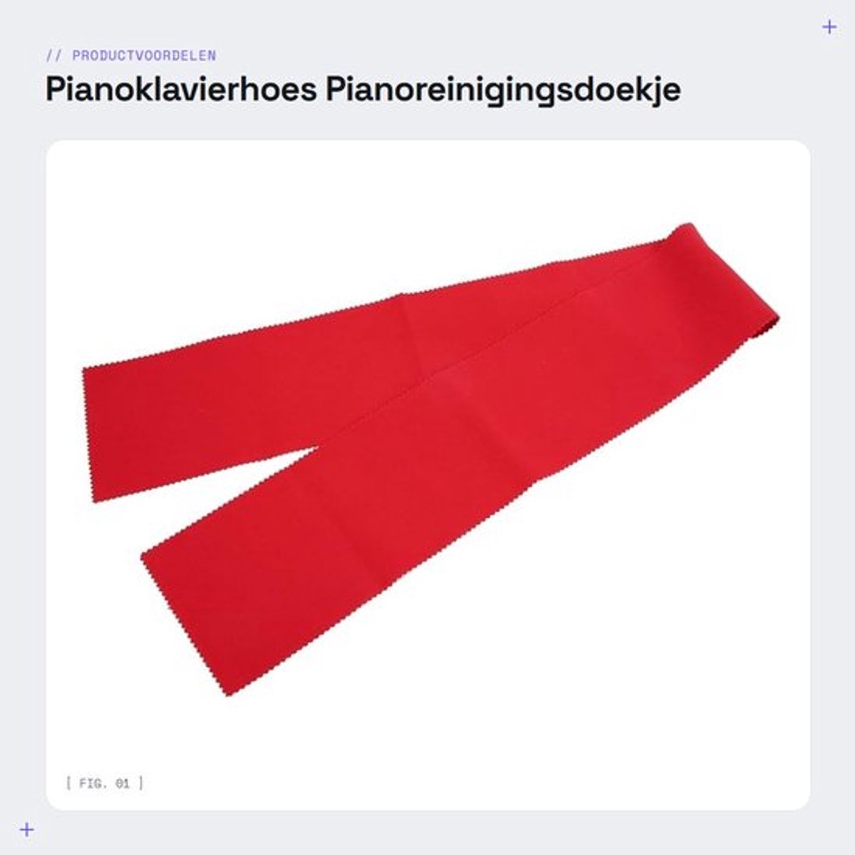 Pianoklavierhoes 88 Toetsen - Zacht Katoen - Ademend - Bescherming tegen Stof - Creatieve Decoratie - 125 x 15 Cm - Pianohoes