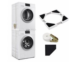 Tussenstuk Wasmachine Droger - Universeel - Stapelkit Wasmachine en Droger - Verstelbaar - Wit