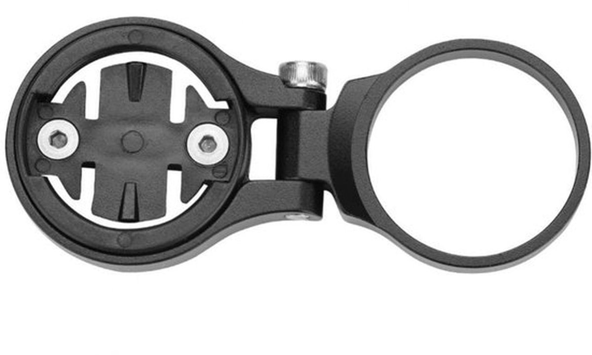 Fietscomputerhouder - Aluminium - Multifunctioneel - Zwart - Kilometerteller Extensie - Geschikt voor Garmin en Bryton - 12 x 10 x 5 cm