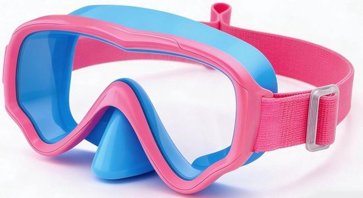 SnelShoppen - Vvinca Kids Duikbril met Stoffen Band - Anti-Fog en UV Bescherming - Zwemgoggles voor Kinderen 3-14 Jaar - Snorkelmasker met 180 Graden