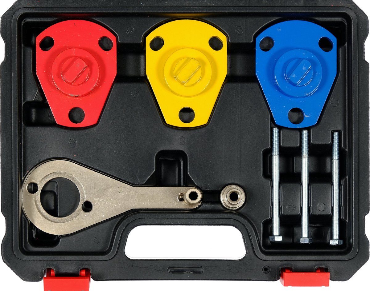 YATO Professionele Distributie Timing Blokkeerset – Voor Fiat 1.7 D/TD & 1.9 D/TD – Punto, Tipo, Tempra & Ducato – Krukas & Nokkenas Borgset – Inclusief Koffer