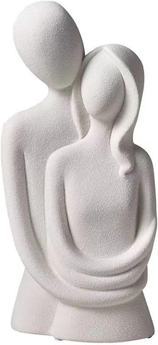 Abstracte Beeldhouwwerk van Een Koppel, Moderne Decoratieve Figuren voor Woonkamer, Kantoor en Cadeau, Polyhars Sculptuur, Unieke Interieurdecoratie