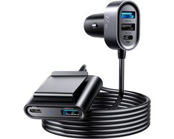 Reislader voor Auto - Autolader met USB C en USB 3.0 - Snellader - 72W - 1.5 Meter - Joyroom