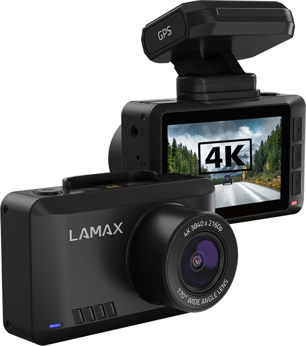 SnelShoppen - Dashcam 4K met GPS, 170° Hoek, G-Sensor, WDR Technologie, Full HD 60 FPS - Ideaal voor Auto, Motor, Veiligheid op de Weg