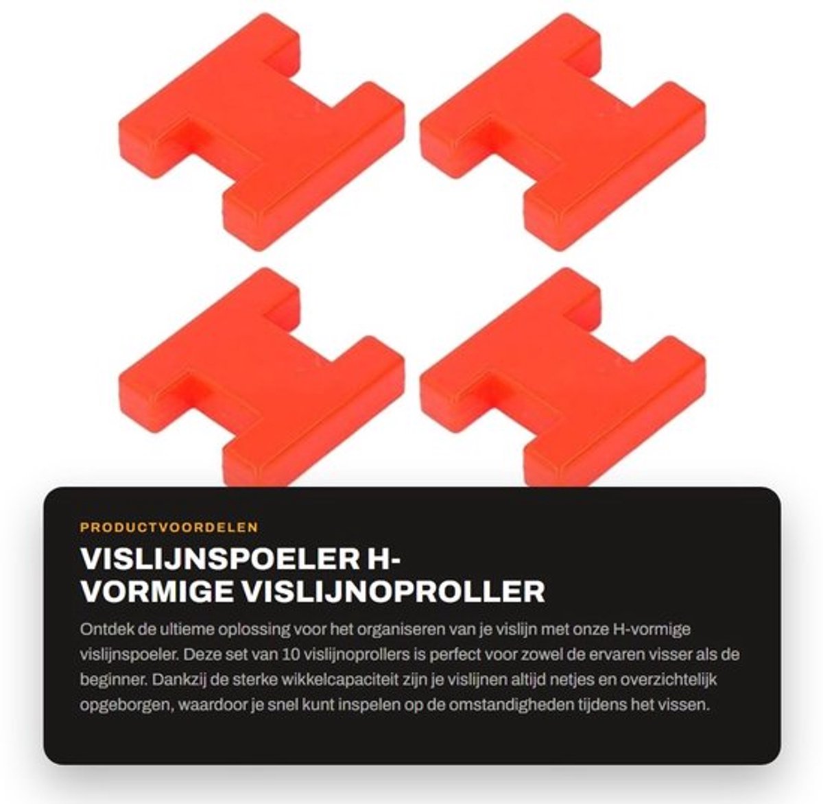 Vislijnspoeler H-vormig - 10 Stuks - Sterke Wikkelcapaciteit - Vislijnopslaghouder - Vissenaccessoires - Duurzaam materiaal - Vislijnoproller