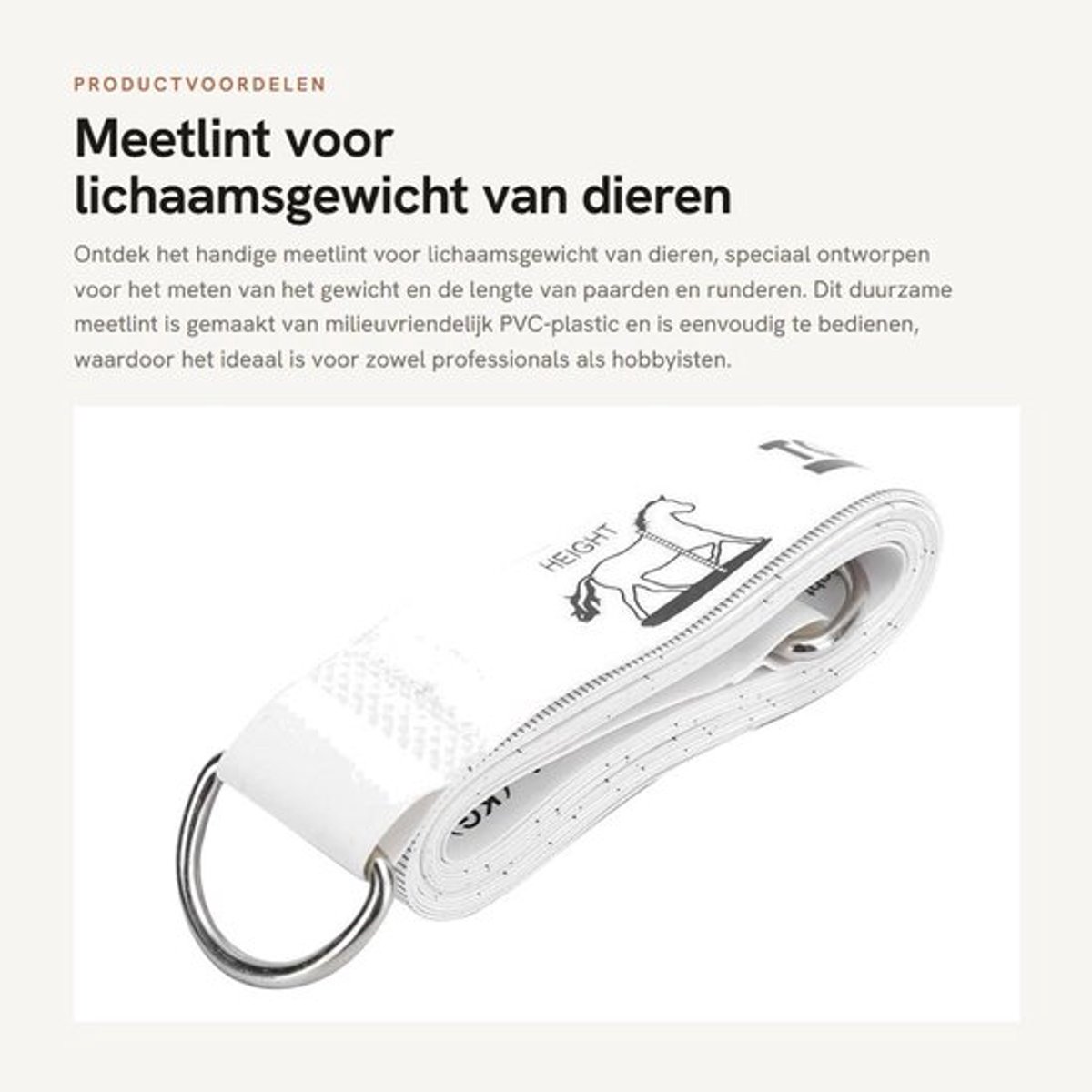 Meetlint Dubbelzijdig Ontwerp - Omtrekmeter - Gewichtsmeetlint - Draagbaar PVC-Plastic - Dieren - Duidelijke Schaal - Gewichtstape