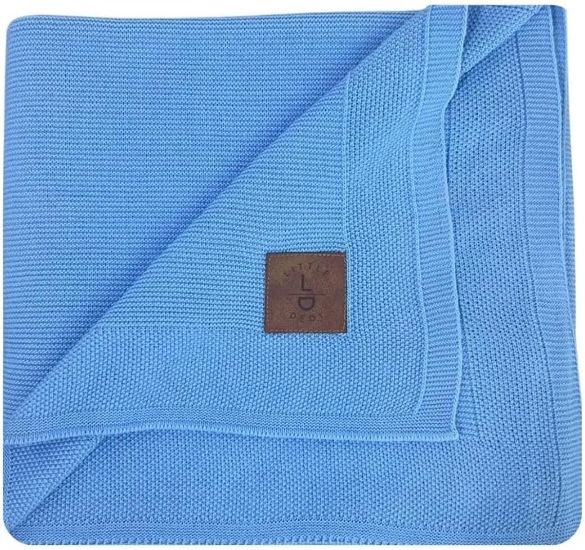 SnelShoppen - Little Dedi Zijdezacht Acryl Babydeken 80x100 cm, Hypoallergeen, Oekotex 100, Thermoregulerend, Ademend, Luxe Comfort, Blauw, Ideaal voo