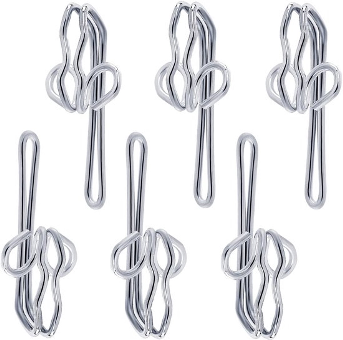 Gordijnhaken Sterk - Metalen Gordijnhaken - 100 Stuks - 2,9 cm - Voor Zware Gordijnen - Eenvoudig te Gebruiken