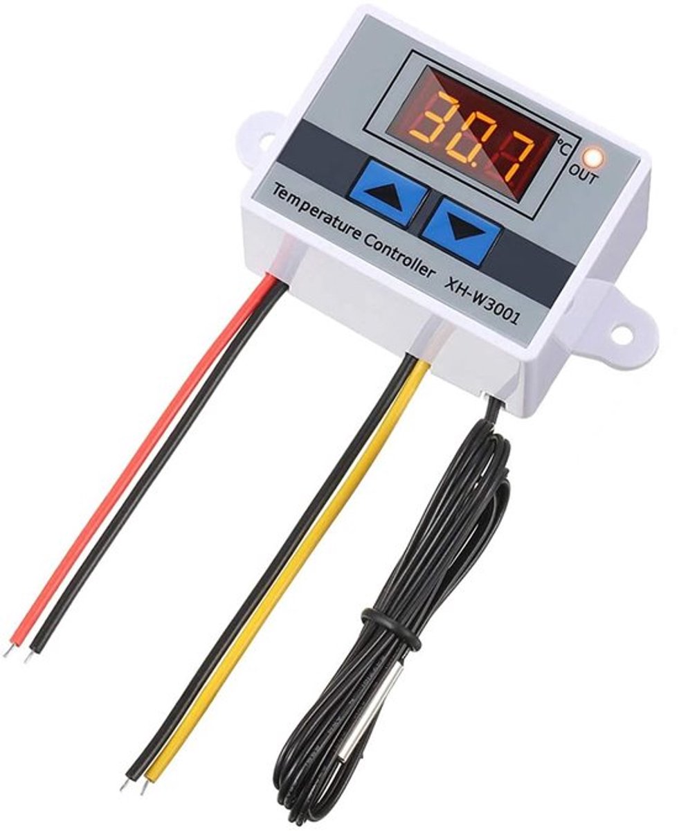 Thermostaat Digitale LED Temperatuurregelaar - Programmeerbare Verwarming/Koeling - Waterd