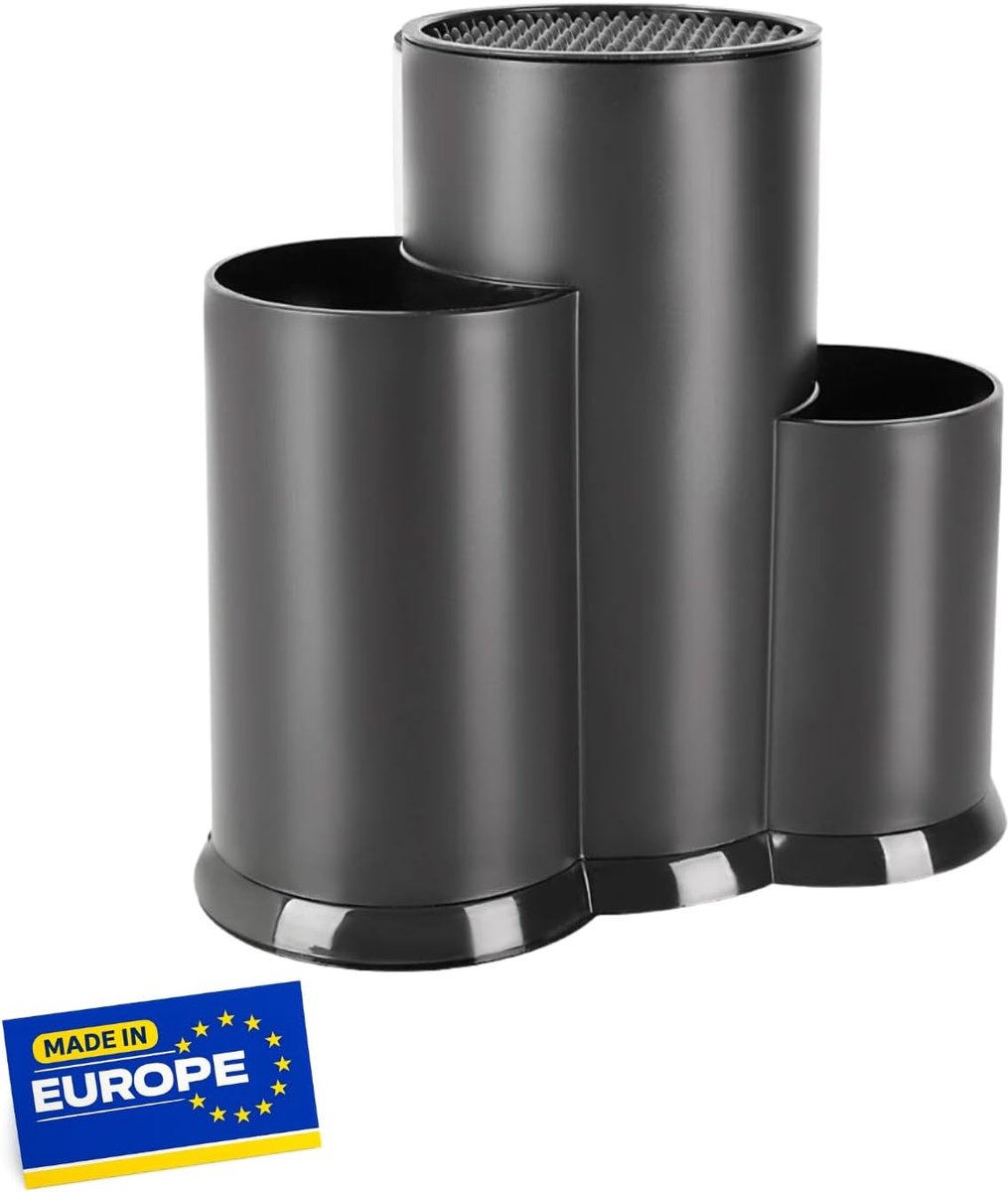 SnelShoppen - Messenblok zonder messen, universele keukenorganizer voor messen, bestek en gebruiksvoorwerpen, ruimtebesparend, antislip, modern design