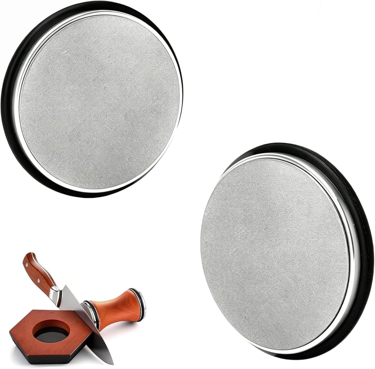 SnelShoppen - 2 stuks rolschuurmachines, diamant 1000 & keramiek 3000 slijpschijven, 11 mm schroefdraaddiameter voor precisie slijpen en polijsten