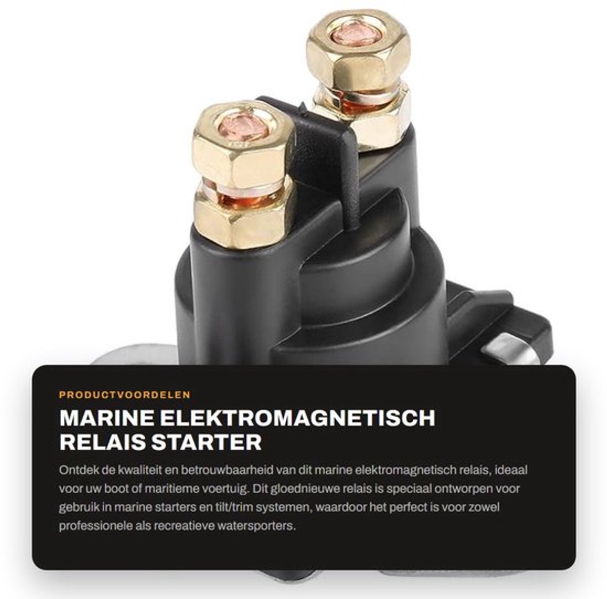 Marine Elektromagnetisch Relais - Starter Tilt/Trim Solenoid - Gloednieuw - Zwart - Vervanging voor Mercury Starters - Voor maritieme toe...