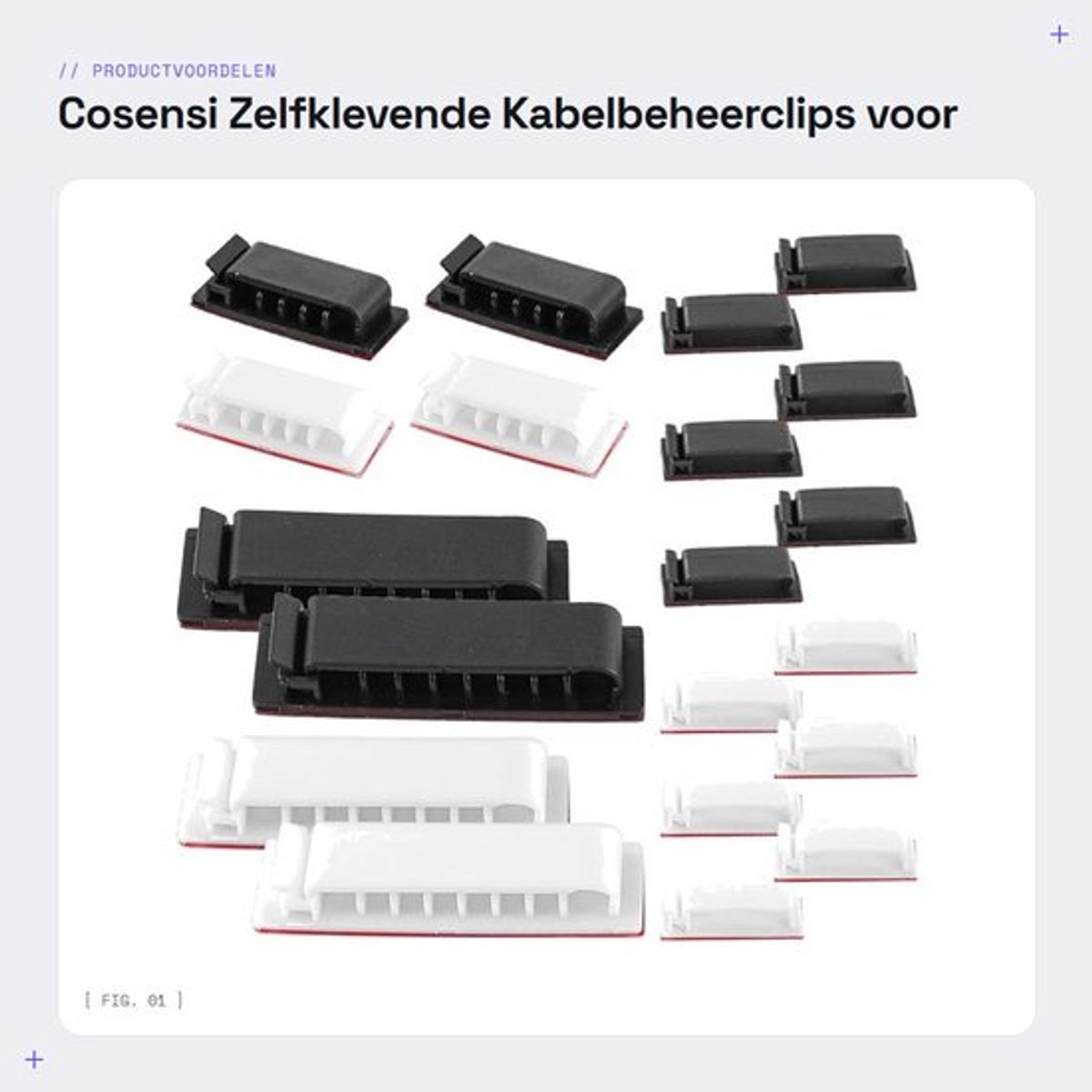 Zelfklevende Kabelbeheerclips voor Snoeren en Draden