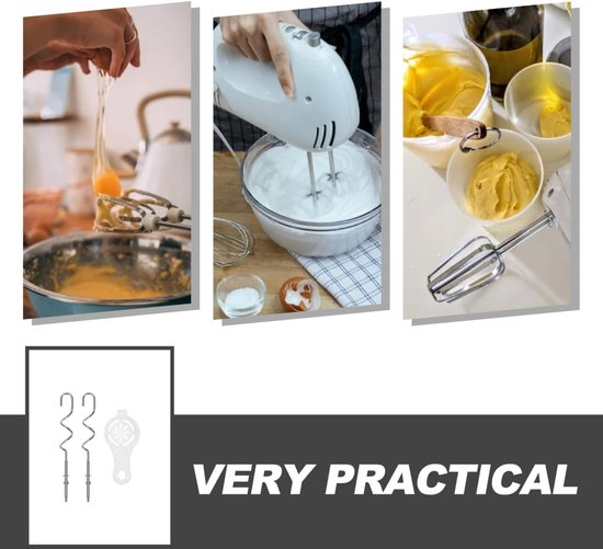 Mixer accessoires set - Rvs deeghaken en eigelekscheider - Voor optimale mengresultaten - m-winkel — afbeelding 3