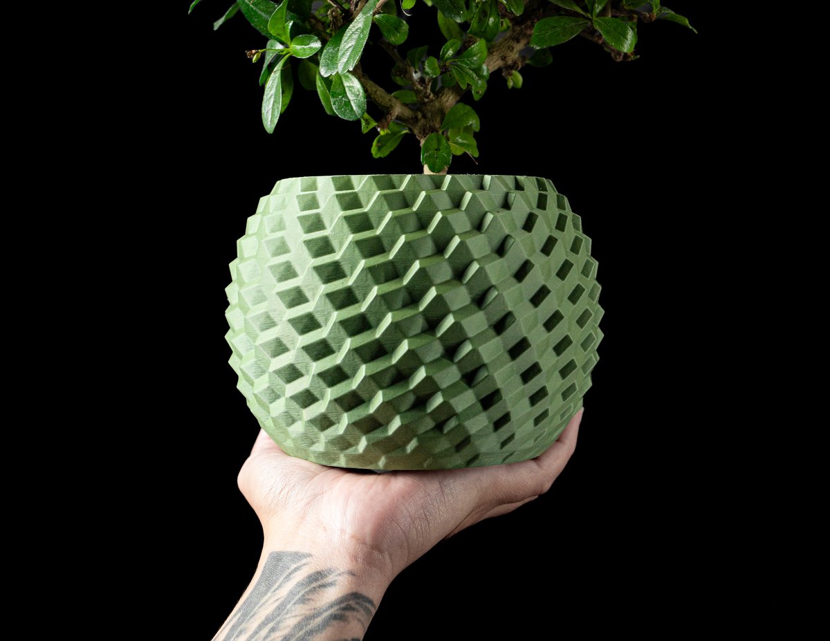 Skushy Cobbleplanter Bloempot - Moderne Designpot voor Kamerplanten - Sculpturale Plantenpot voor Woonkamer en Kantoor - Premium Woondecoratie