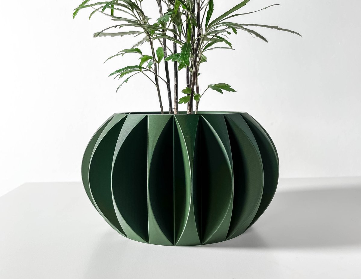 Skushy Kire Bloempot - Moderne Designpot voor Kamerplanten - Sculpturale Plantenpot voor Woonkamer en Kantoor - Premium Woondecoratie