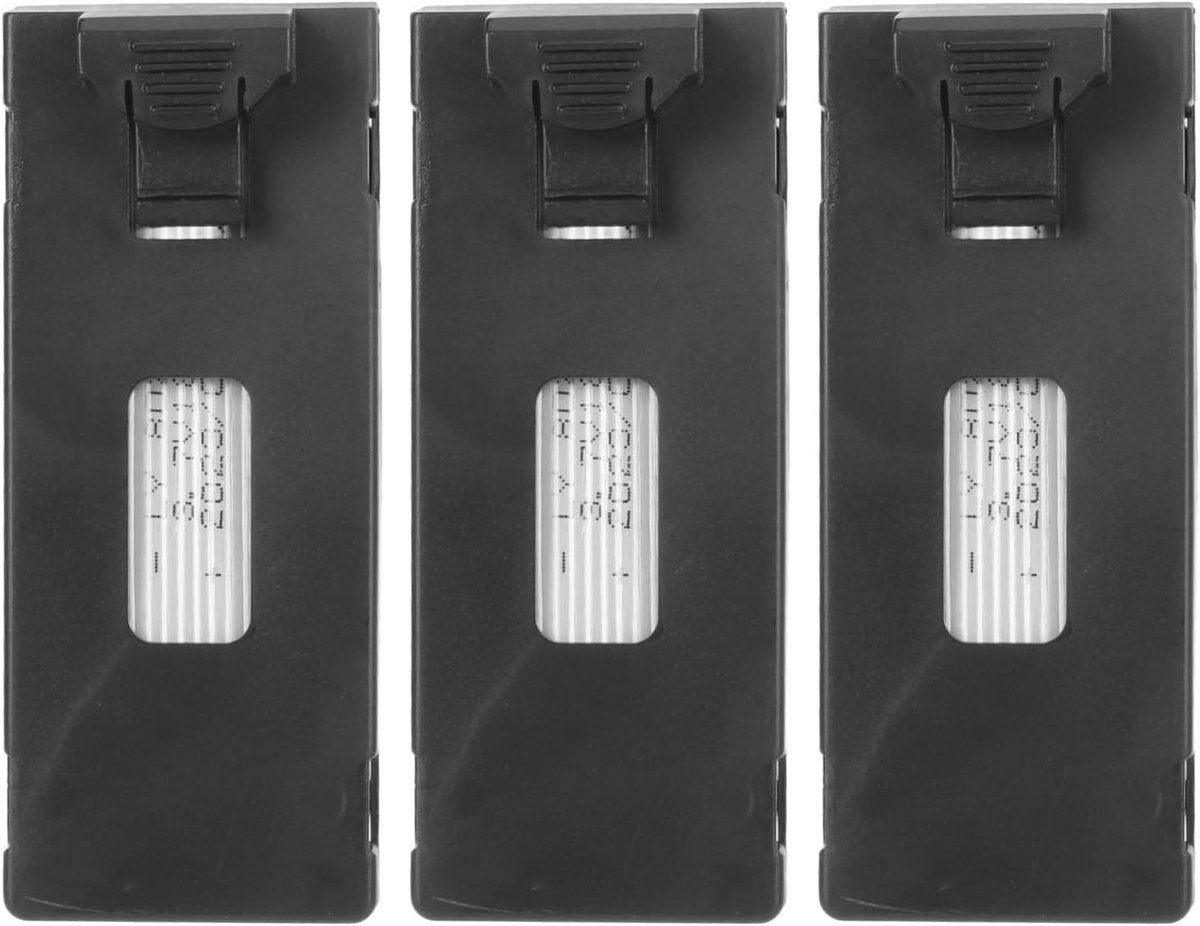 3 Stuks Oplaadbare Lithiumbatterij 1800mAh 3.7V voor Quadcopter Drones - Compatibel met E88, E100, E99 en Meer