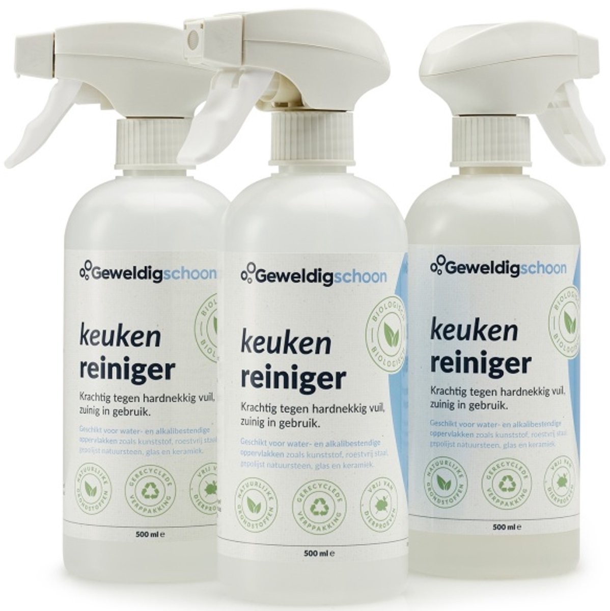 Geweldigschoon Keukenreiniger 500ml - 3 stuks - Keukenspray