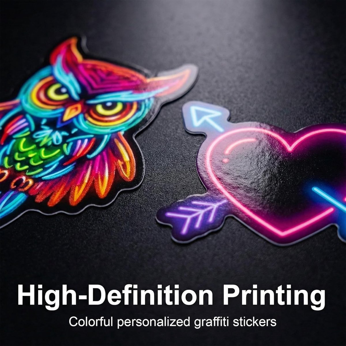 100 Stuks Neon Coole Stickers - Waterdichte Vinyl Stickers voor Laptop, Skateboard, Fiets en Meer