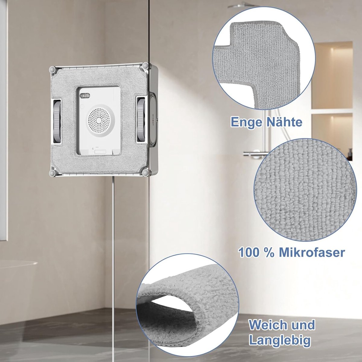 16 Vervangende Raamwissers - voor ECOVACS Winbot Raamreinigingsrobots - Vervangende Accessoires voor Raamreiniging