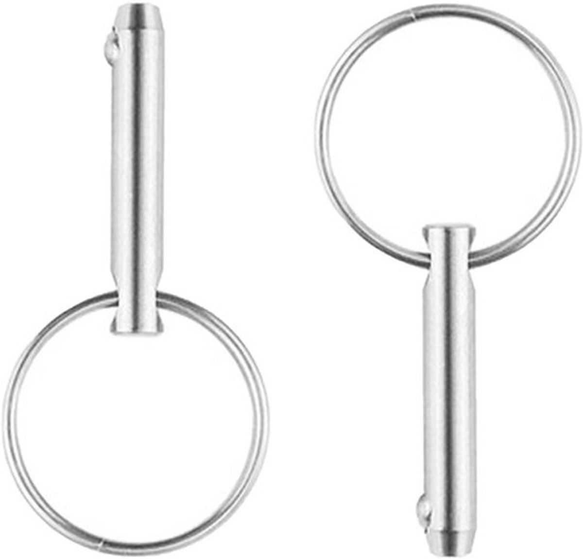 Quick Release Pin 6.3mm - 316 Roestvrij Staal - Bimini Top Pin - Marine Hardware - 2 Stuks - Hoogwaardige Kwaliteit