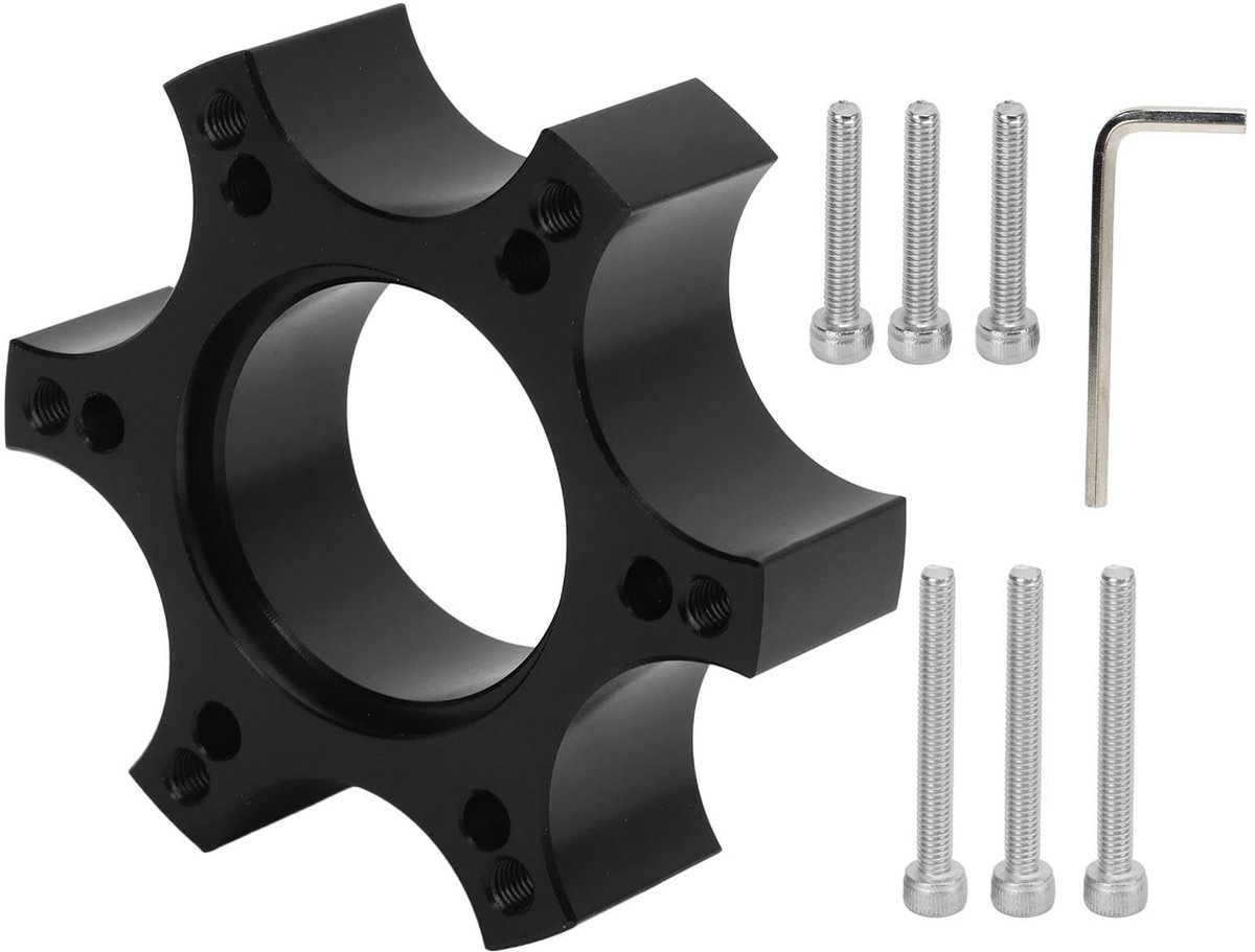 SnelShoppen - Stuurwieladapterplaat 70 Mm Aluminium Legering Voor T300RS Met 13-14 Inch Stuurwiel - Stuurwieladapter Voor Simulators