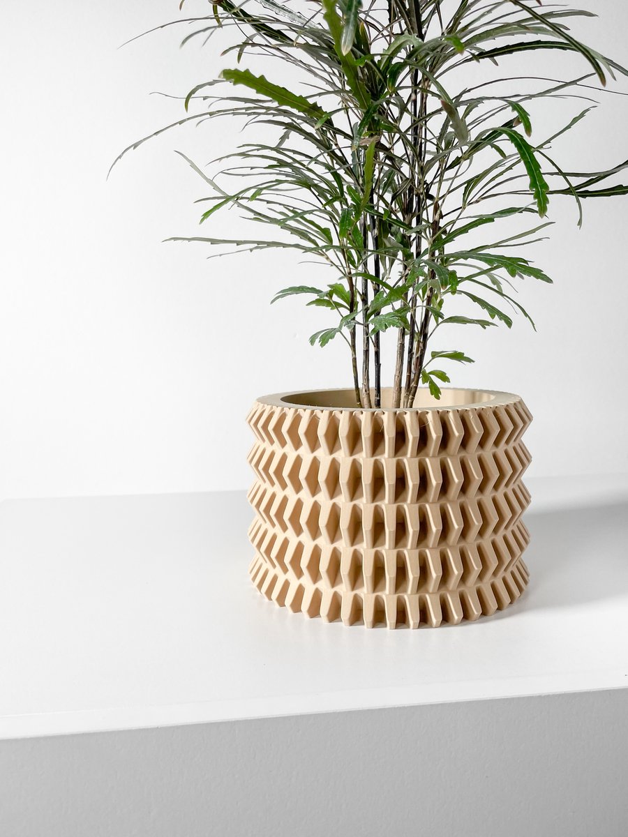 Skushy Nimex Bloempot - Moderne Designpot voor Kamerplanten - Sculpturale Plantenpot voor Woonkamer en Kantoor - Premium Woondecoratie