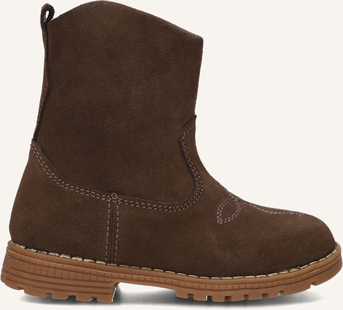 Ton & Ton Brigitte Enkellaarsjes - Enkelboots met rits - Meisjes - Bruin - Maat 30