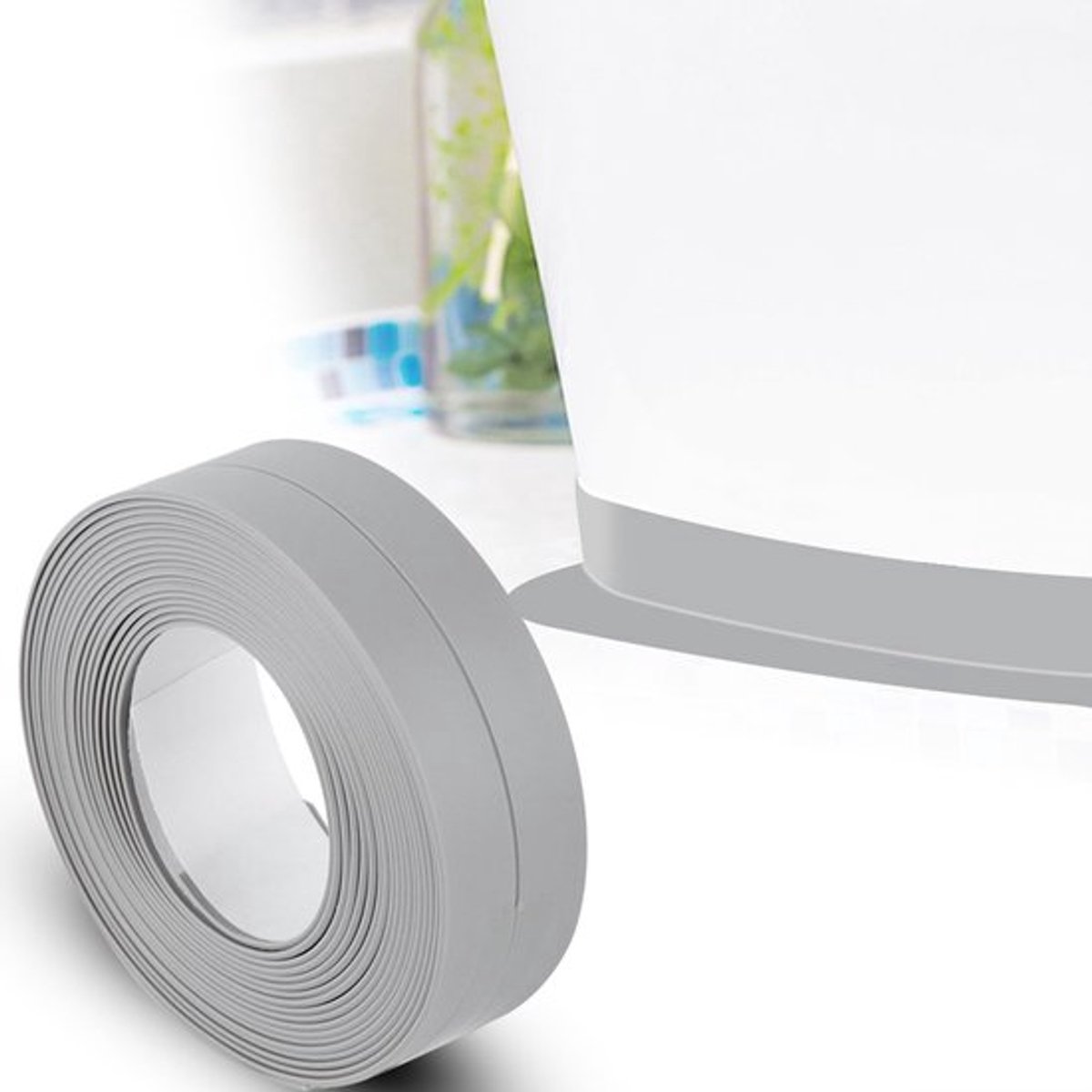 Afdichtstrip Douchedeur Waterdicht - Afdichtstrip Fornuis - Flexibel PVC - Schimmelbestendig - 3,2m - Eenvoudig aan te brengen