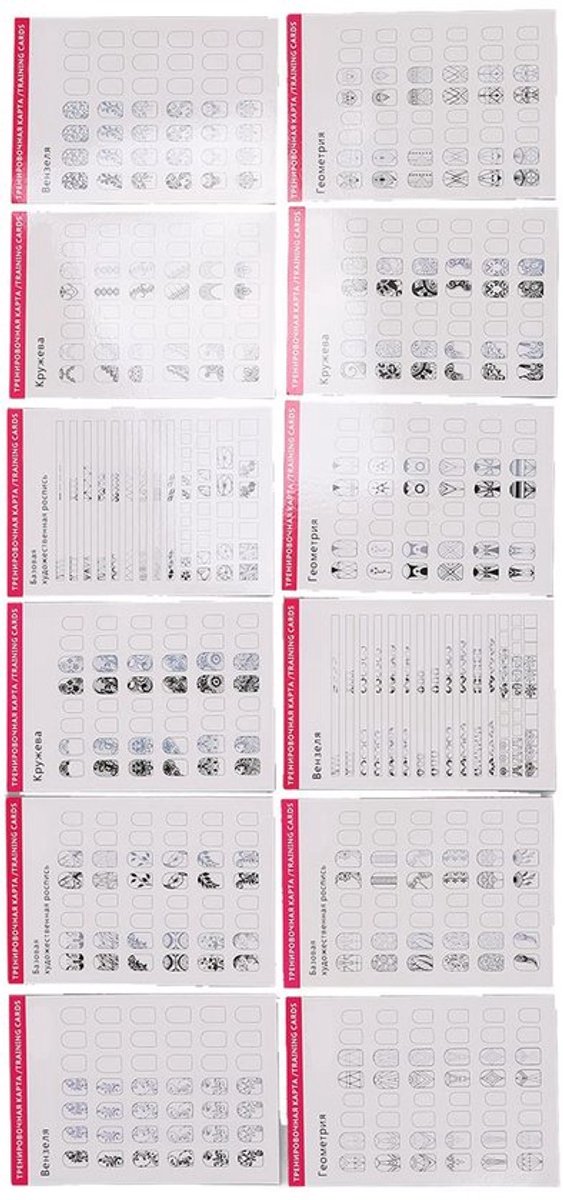 Nageltrainingsmat Herbruikbaar - Eenvoudig te gebruiken - Duurzaam Papier - Meerdere Nagelvormen - Leertool voor Beginners - Oefenblad met Pictogrammen - Nagelkunstmat