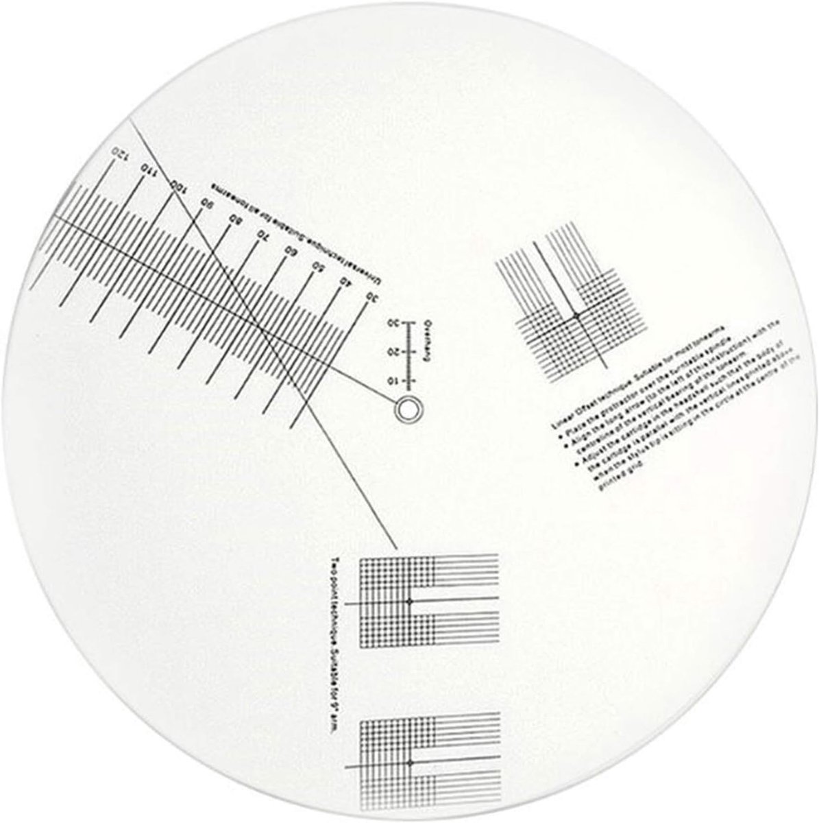 SnelShoppen - LP Vinyl Platen Kalibratieplaat, Afstandsniveau, Instelgereedschap, Liniaal voor Platen en Spelers, Acryl, Licht en Nauwkeurig