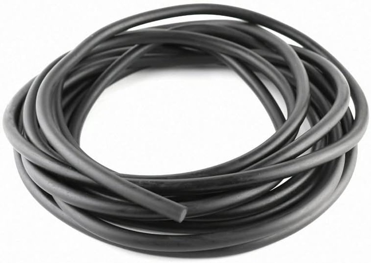 SnelShoppen - Ronde Sealing Rubber 1m, EPDM Zwart, Rubberkoord, Dichtingskoord met Diameter 2.5mm, Ideaal voor Tuin, Keuken en Camping