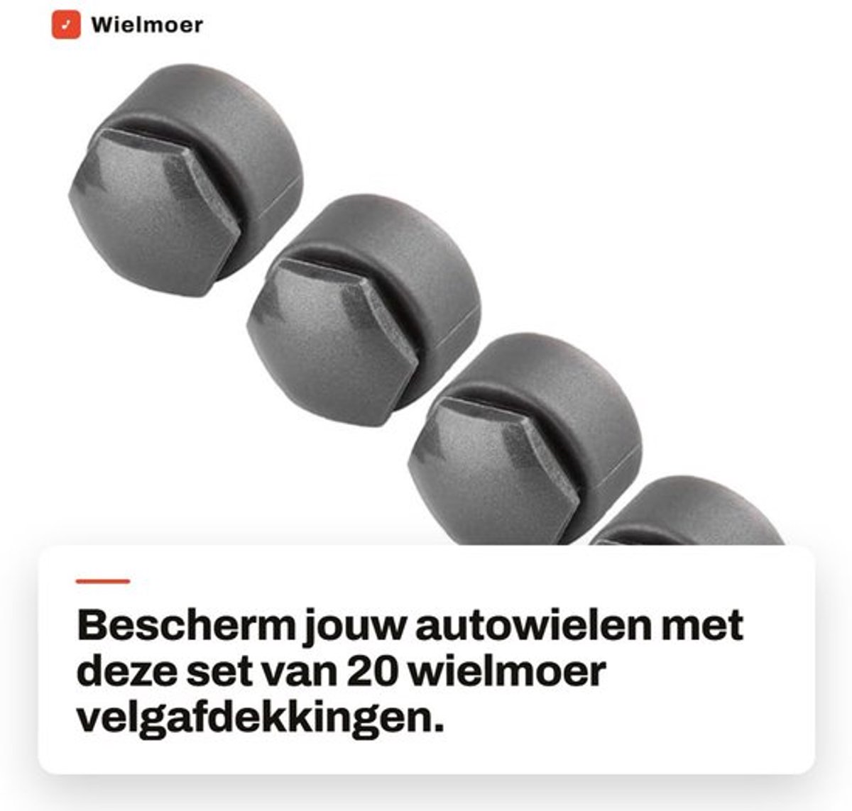 Wielmoer Velgafdekking - 20 Stuks - Wielmoerkapjes 17 mm - Stofkap - Schroefbescherming - Antidiefstal - Universeel - Moerkap